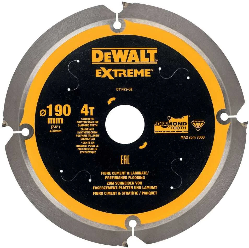 Pjovimo diskas fibrocementui DeWalt; 190x1,8x30,0 mm; Z4; 12°