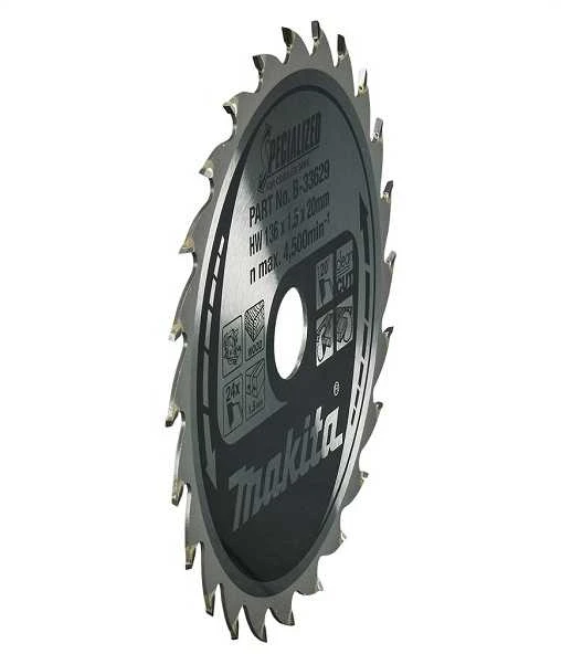 Makita T.C.T. pjūklas SPECIALIZED 136X1.5X20mm 20° T24 B-33629 T.C.T • 136 x20 mm • T24 • 20° • Medienai