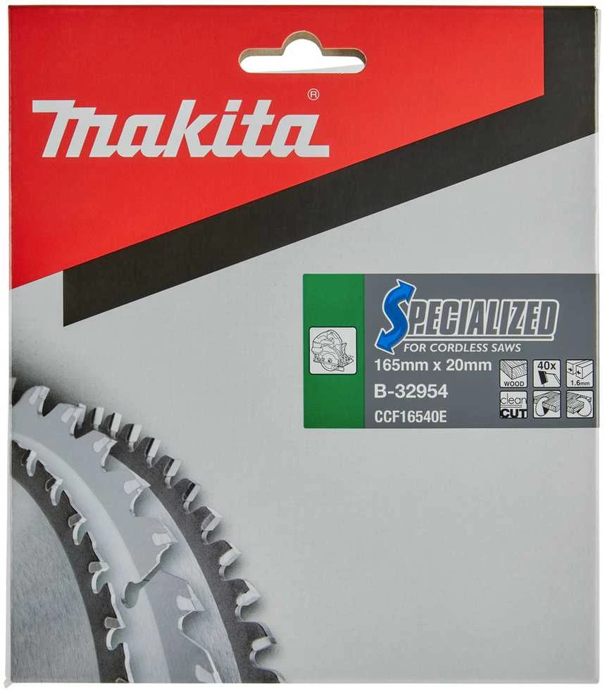 Medienos pjovimo diskas 165x20 mm 40 dantų Makita B-32954
