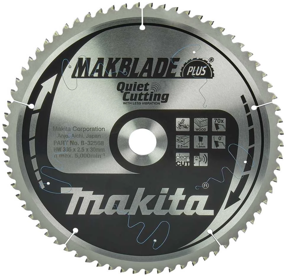 MAKITA diskinis pjūklas 305x30x70z MAKBLADE PLUS WOOD