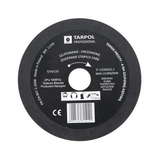 TARPOL TARNIK PROSTY FI 125mm x 3 x 22,2mm GŁADŹ WYŻSZA T-14