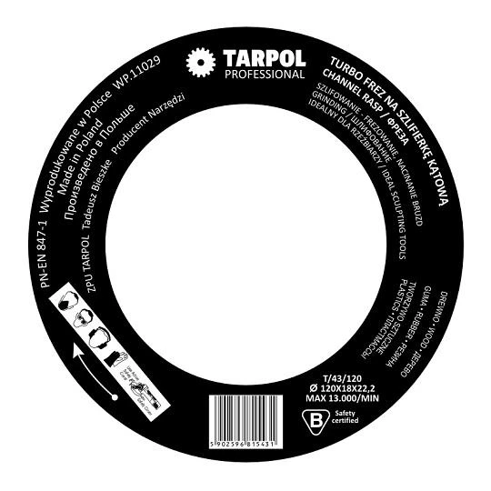 TARPOL DIDŽIŲ MALŽAS 120 / 18mm T-43