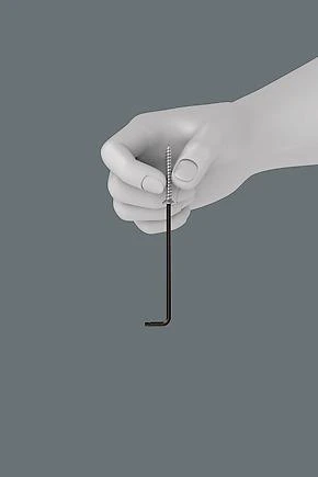 TORX 9 kaiščių veržliaraktis su rutuliniu ir laikikliu, Juodas lazerinis, 967 PKL, Wera [05024100001]