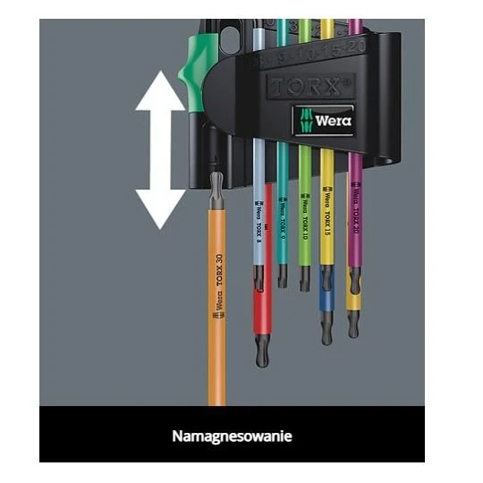 Wera L-formos raktų rinkinys, daugiaspalvis, TORX varžtams BlackLaser
