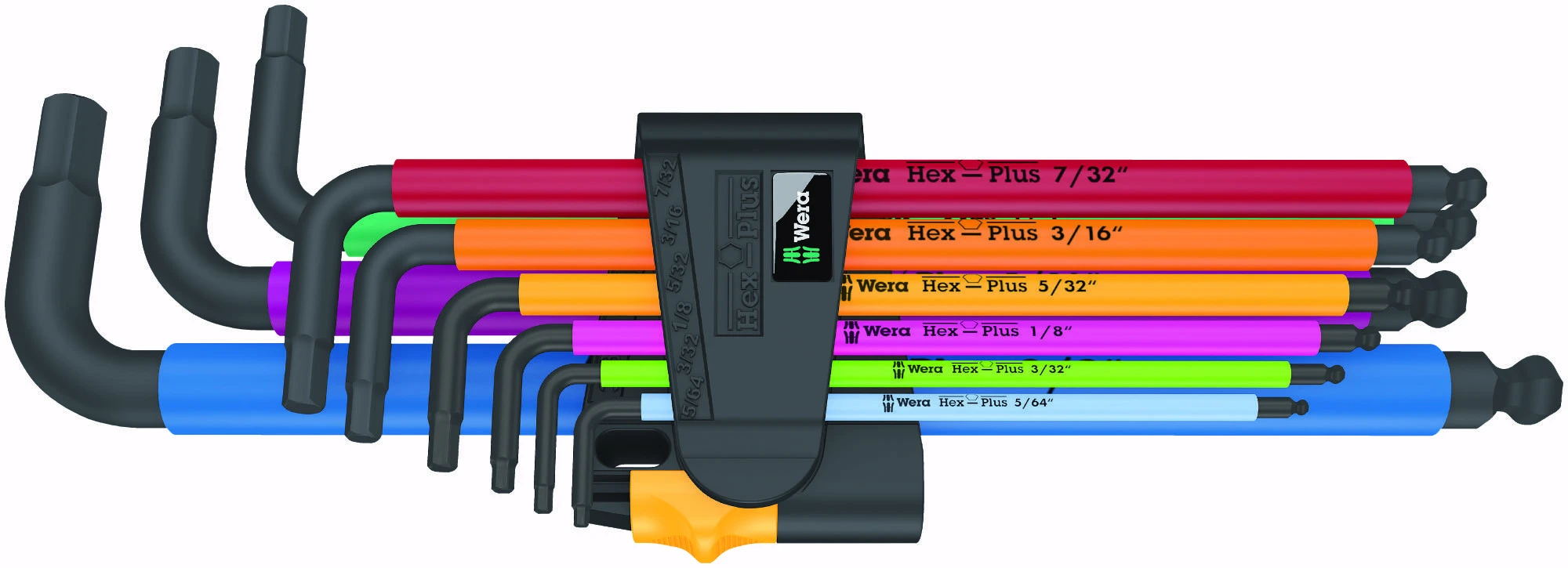 Wera rinkinyje 9 vnt. Hex-Plus Imperial 2 Hex-Plus Multicolor Imperial 2, Series 950/9 BlackLaser, colių