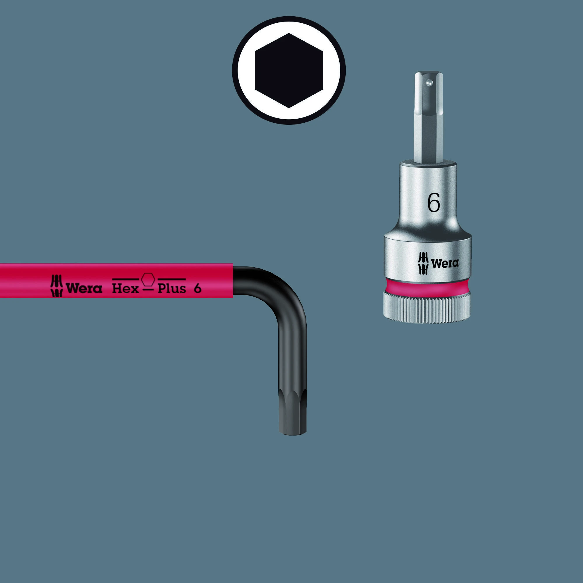 Wera rinkinyje 9 vnt. Hex-Plus Imperial 2 Hex-Plus Multicolor Imperial 2, Series 950/9 BlackLaser, colių