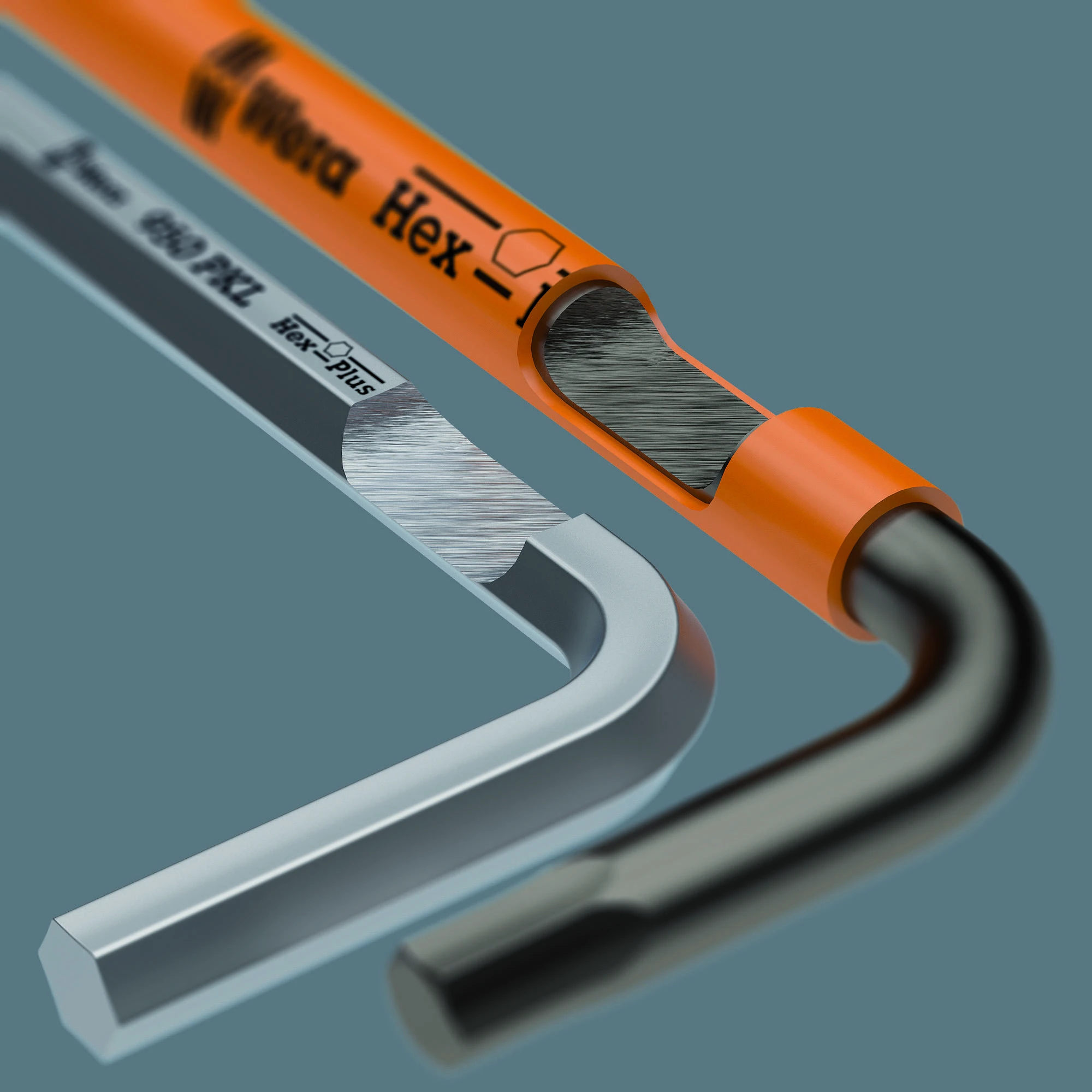 Wera rinkinyje 9 vnt. Hex-Plus Imperial 2 Hex-Plus Multicolor Imperial 2, Series 950/9 BlackLaser, colių