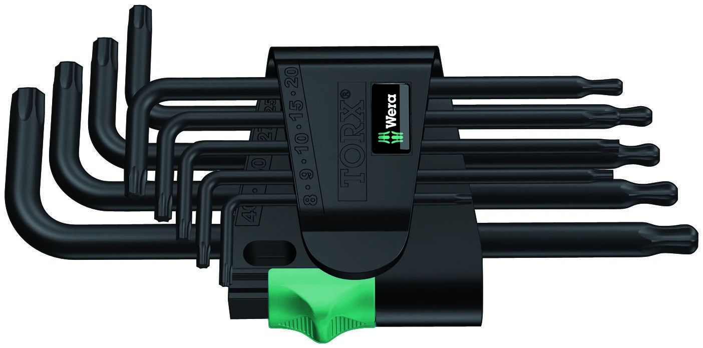 L-raktų kompletas 967 PKL/9 TORX®, Wera