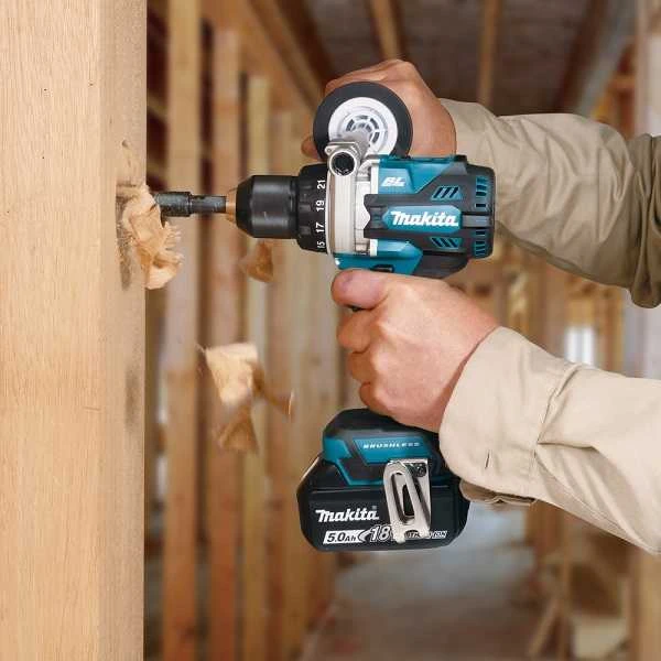 Makita DDF492RTJ Akumuliatorinis gręžtuvas 18V, BL-motor, Max 141 Nm, 130/65Nm, 2x5,0Ah, DC18RC, MAKPACK