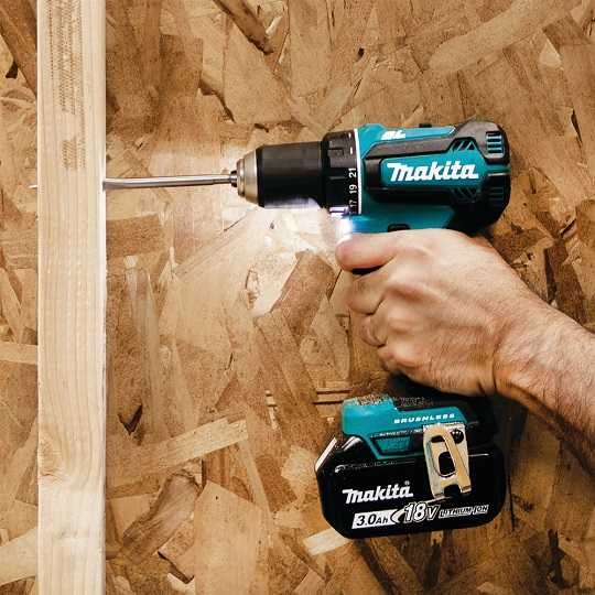 MAKITA.suktuvas-gręžtuvas DDF485RF3J 18V 50Nm 3x3,0Ah MAKPAC
