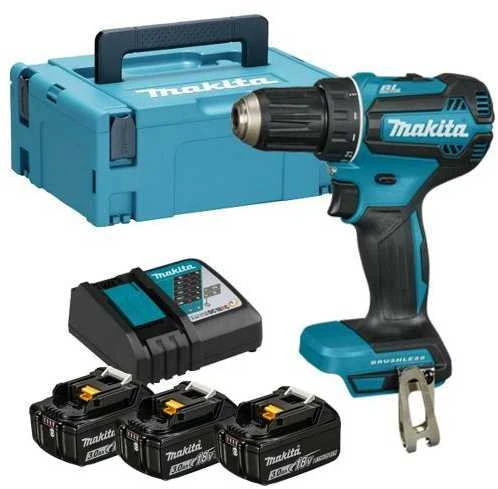 MAKITA.suktuvas-gręžtuvas DDF485RF3J 18V 50Nm 3x3,0Ah MAKPAC