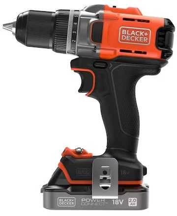 Black & Decker Juodas & Decker akumuliatorinis gręžtuvas/suktuvas, 45Nm, 18V POWERCONNECT, Juodas & Decker [BCD382D2XK-QW] 2x2.0Ah, lagaminas