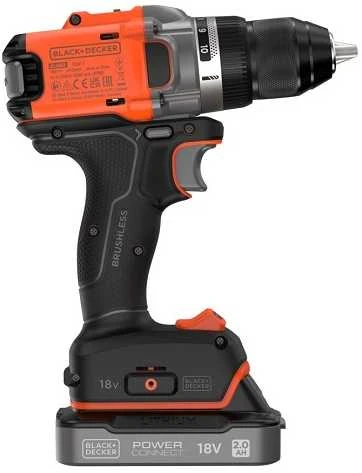 Black & Decker wiertarko-wkrętarka akumuliatorinė 18V Juodas & Decker [BLD682D1XK-QW] 2,0Ah