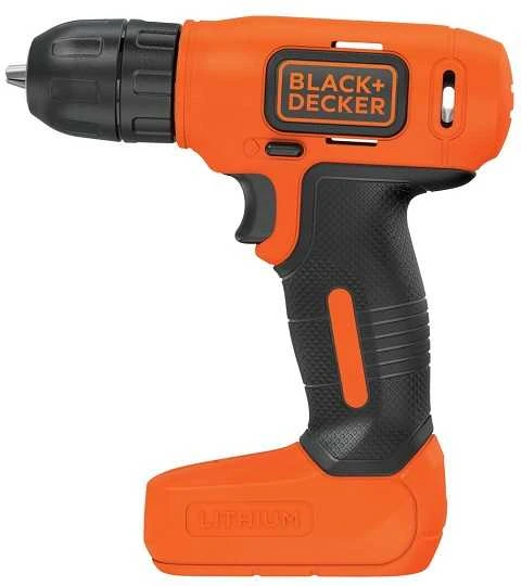 Black & Decker Juodas & Decker wiertarko-wkrętarka akumuliatorinė 7,2V, Juodas & Decker [BDCD8-QW] 1,5Ah, Li-Ion