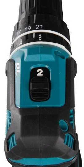 Makita DHP485RTJ Akumuliatorinis smūginis gręžtuvas, 18 V, 2x 5,0 Ah Li-ion, 50/25 Nm, 1,7kg, LED, BL-motor, MAKPACK