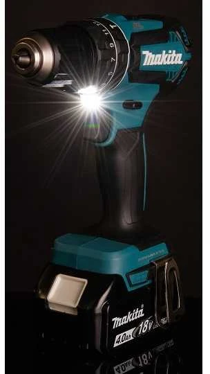 Makita DHP485RTJ Akumuliatorinis smūginis gręžtuvas, 18 V, 2x 5,0 Ah Li-ion, 50/25 Nm, 1,7kg, LED, BL-motor, MAKPACK