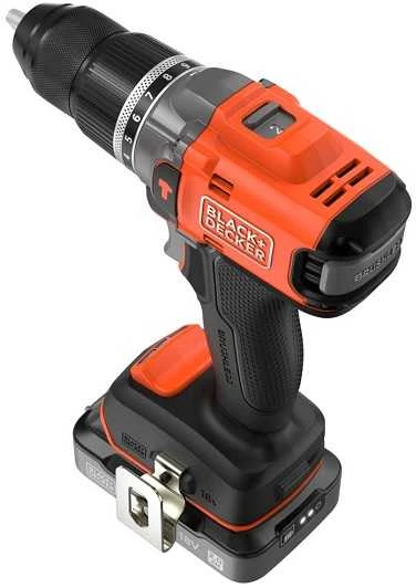 Black & Decker wiertarko-wkrętarka smūginis akumuliatorinė, 50Nm, 18V POWERCONNECT, Juodas & Decker [BLD683D2XK-QW] 2x2,0Ah, dėklas