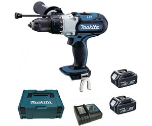18V 40 / 80 Nm 2 x 5,0 Ah ličio jonų korpusas MAKPAC DHP451RTJ MAKITA.