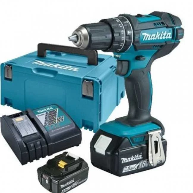 MAKITA smūginis suktuvas-gręžtuvas 18V 62/36Nm 2 x 3,0Ah LI-ION WALIZKA MAKPAC DHP482RFJ