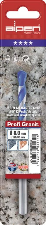 ALPEN-MAYKESTAG ALPEN Grąžtai 25700500100 - Grąžtas - Mūro grąžtas - 5 mm - Dešinysis sukimasis - 5 mm - 8,5 cm