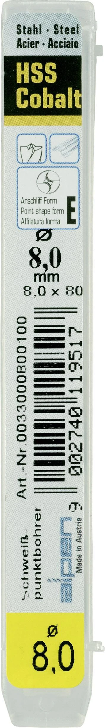 Grąžtas ALPEN Drills 33000600100 drill bit Cobalt Alloy HSS-ECO 6x80 mm 1 pc(s)