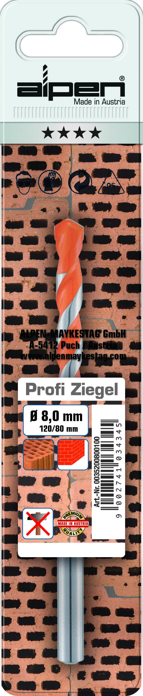 Grąžtas ALPEN Drills 353016001 1 pc(s)