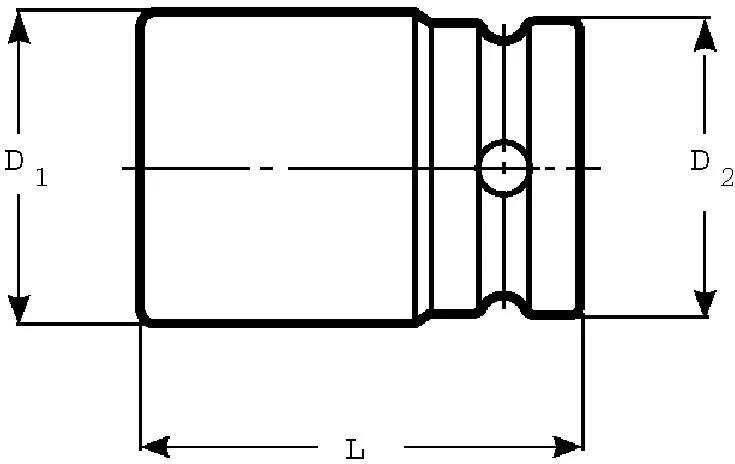 Galvutė smūginė šešiakampė 1/2" ,prailginta, 36mm K7806M Bahco