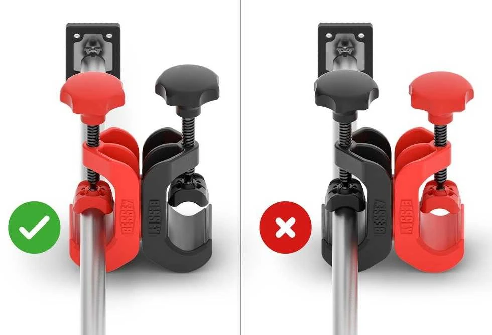 Bessey STE-CC-SET montavimo instrukcijų palyginimas