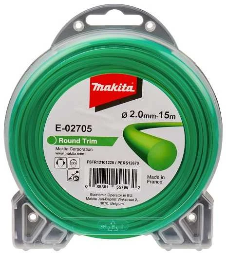 Makita Trimeriai 2,0mm/15m apvalus valas E-02705