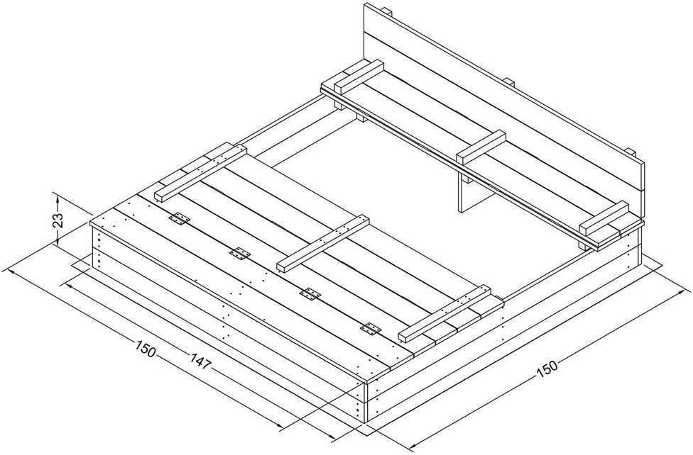 AXI smėlio dėžė XXL Ella 150 x 150 pilka