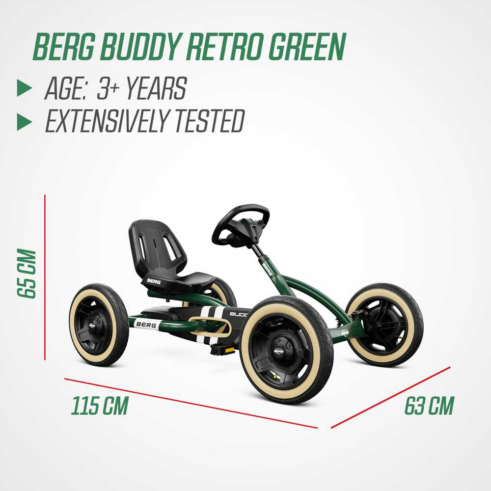 BERG Buddy Retro, žalias