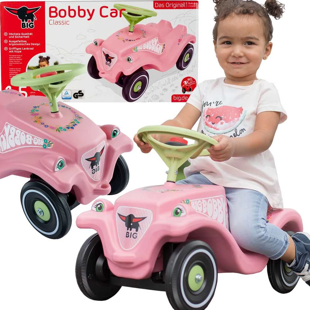Dickie Big Vaikiškas automobilis Bobby Car Classic Gėlė
