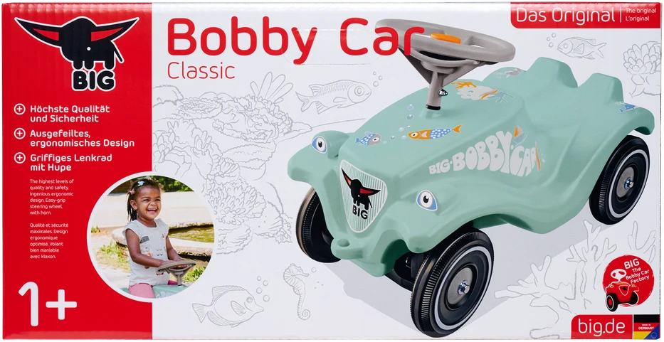 Big Didelis „Bobby Car Classic Žalias Sea“