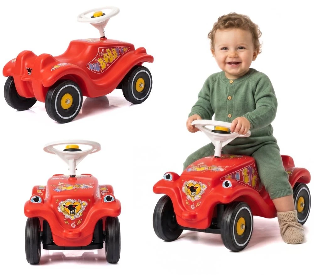 BIG Bobby Car Classic važiuoklis su garsiniu signalizatoriumi ir švytėjimu