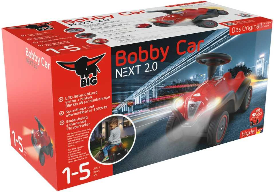 Didelis BIG Bobby automobilis Next 2.0 raudonas