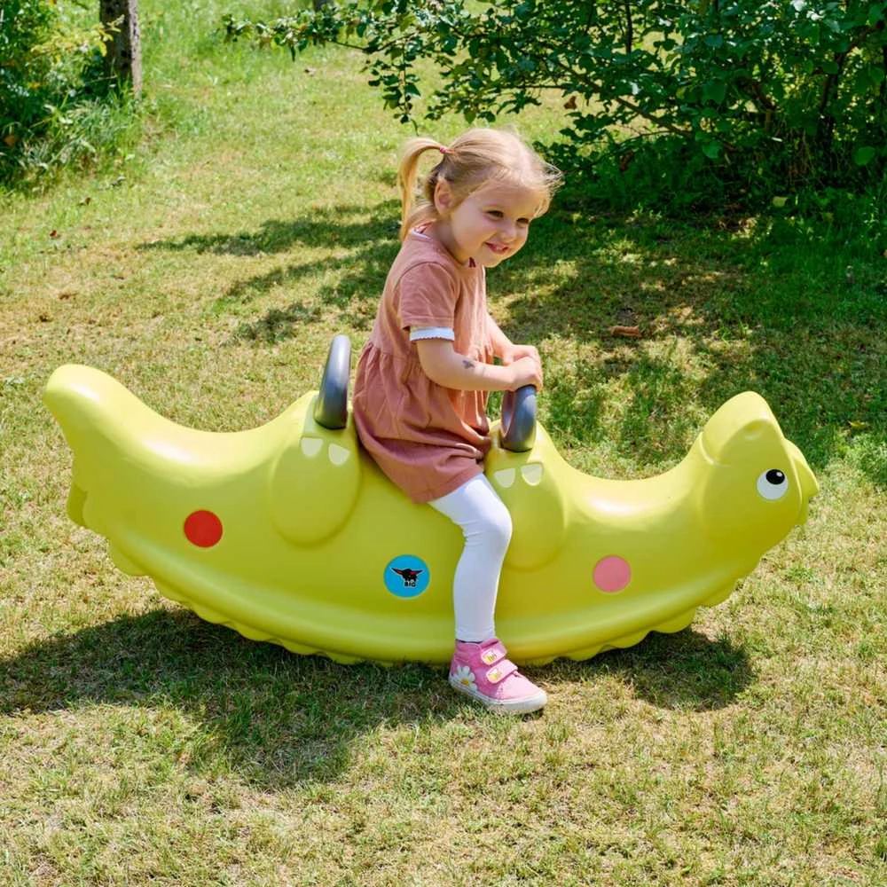 BIG Bujak Dino sūpynės dvikryptės su UV filtru, 3 sėdimos vietos