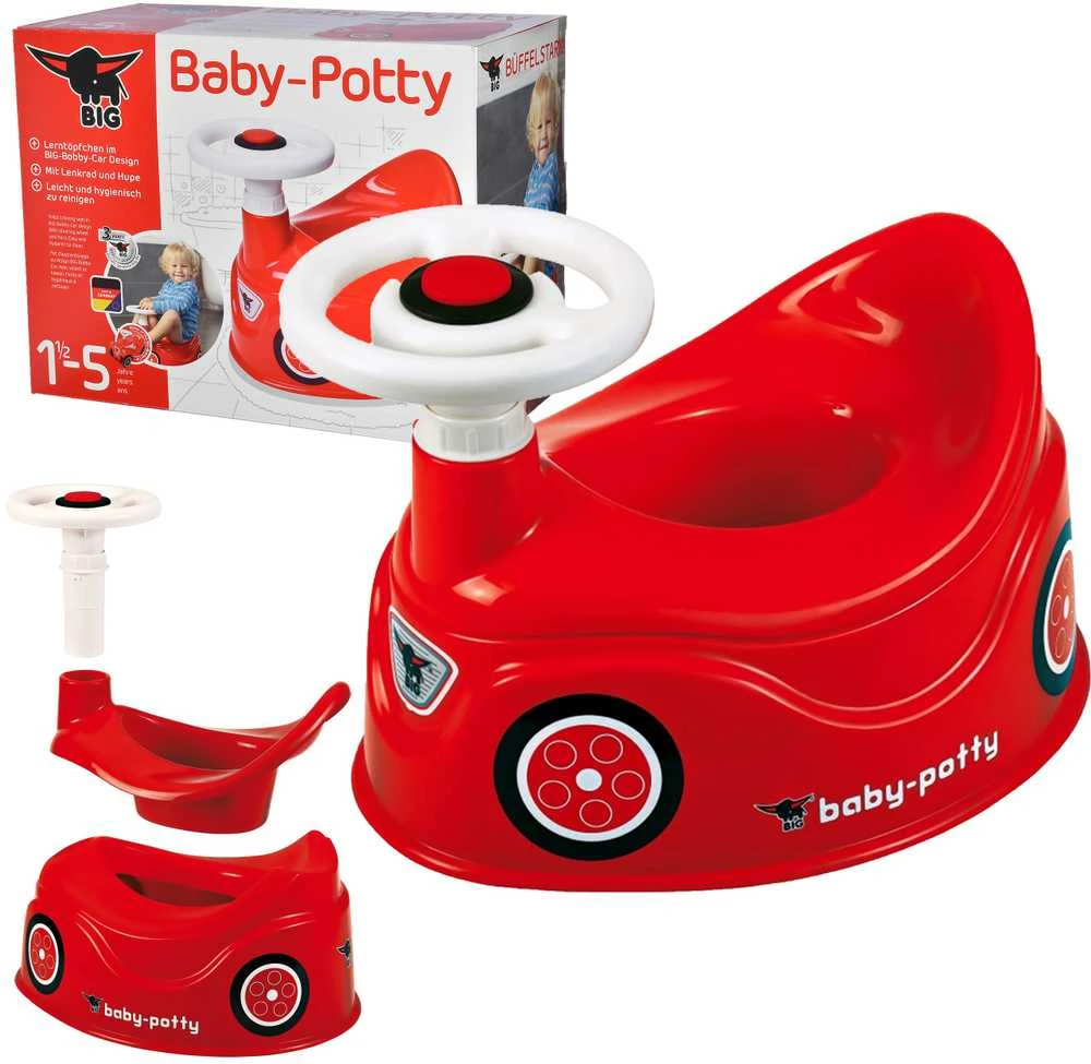 BIG Nocnik Bobby Car raudonas automobilis su vairu