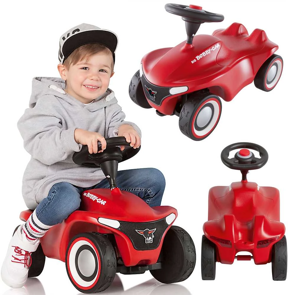 Smoby BIG Vaikiškas automobiliukas Bobby Car Neo Raudonas - ergonomiškas, tvirtas