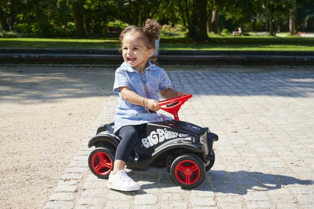 BIG Vaikiškas Automobilis Push Car Rock'N'Roll Juodas-Raudonas