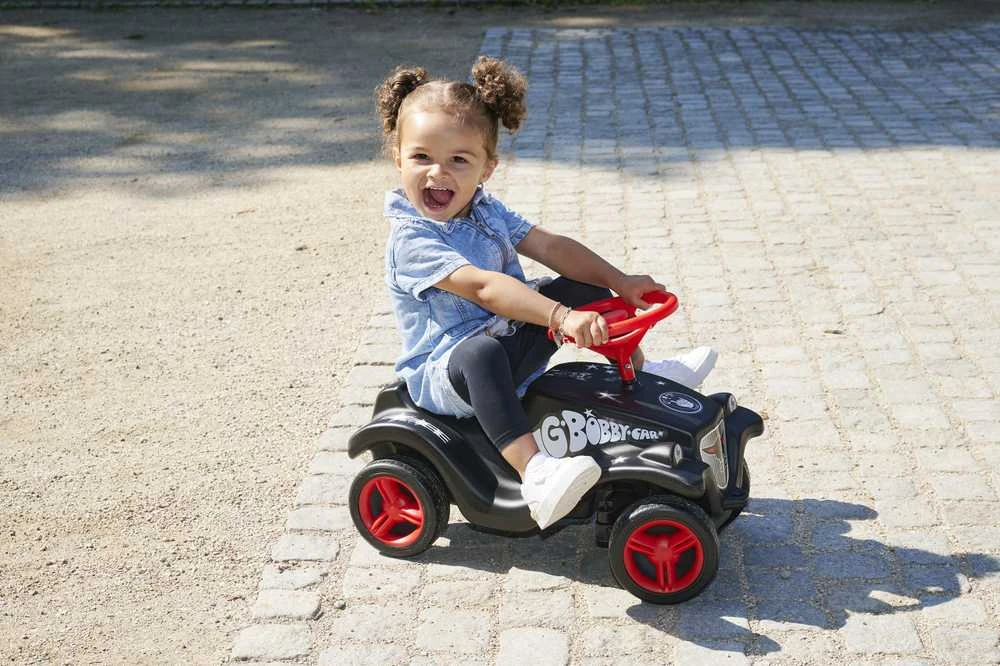 BIG Vaikiškas Automobilis Push Car Rock'N'Roll Juodas-Raudonas