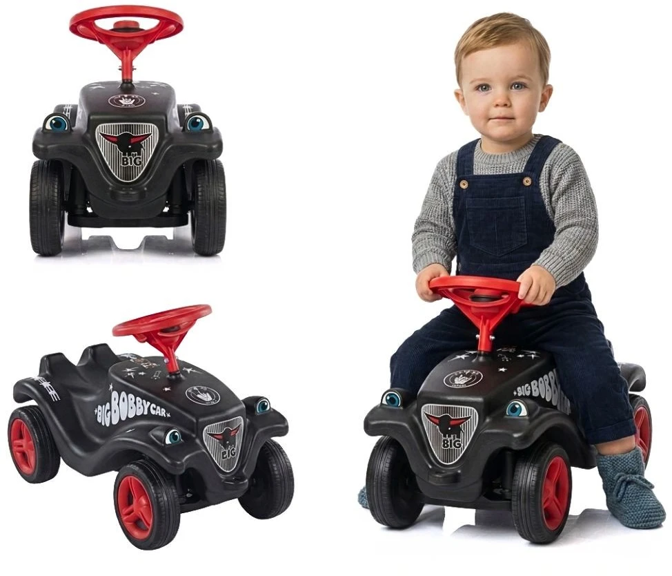 BIG Vaikiškas Automobilis Push Car Rock'N'Roll Juodas-Raudonas