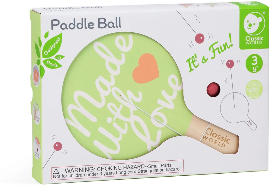 CLASSIC WORLD Sporto žaislas Paddle Ball 3+