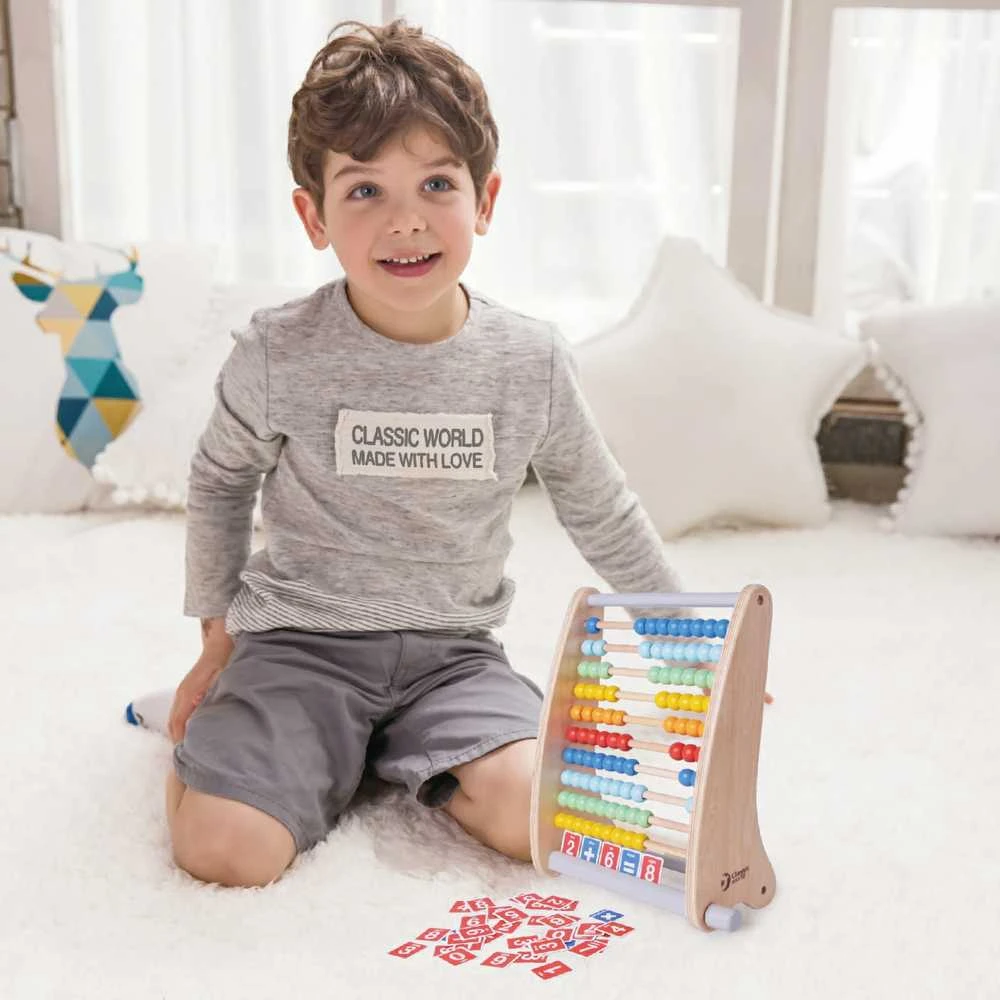 CLASSIC WORLD Medinis Abacus + Matematiniai veiksmai 46 vnt.
