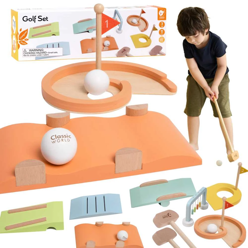 CLASSIC WORLD medinis golfo rinkinys su kliūtimis