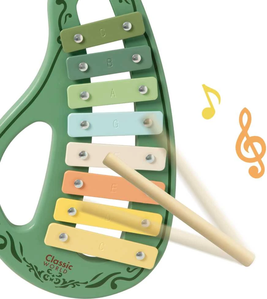 CLASSIC WORLD Wooden Vintage Musical Instrument Set 18ms+