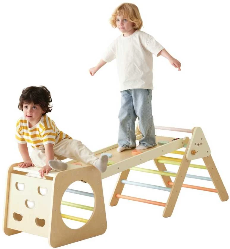 Medinis laipiojimo rinkinys Montessori 5in1 CLASSIC WORLD