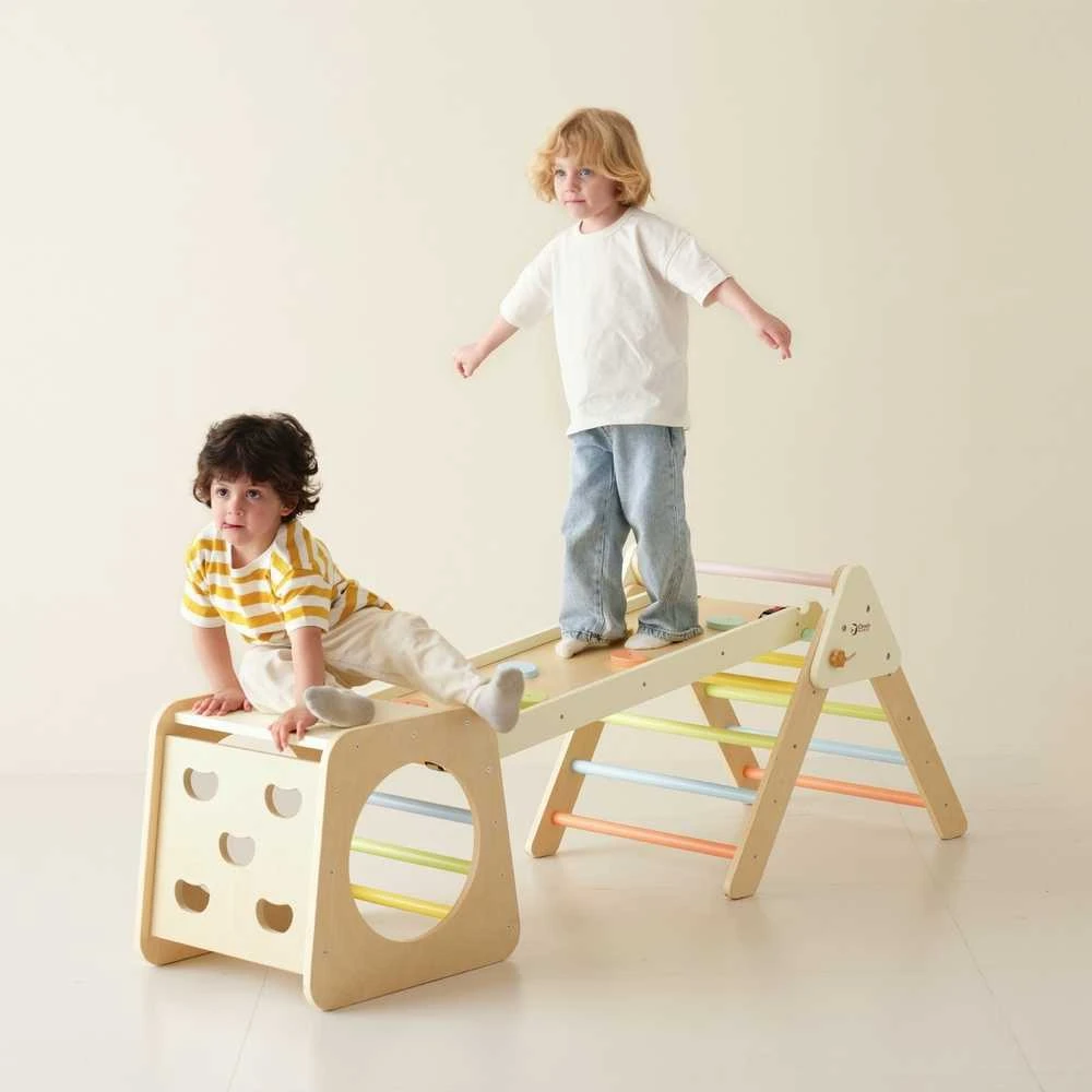Medinis laipiojimo rinkinys Montessori 5in1 CLASSIC WORLD