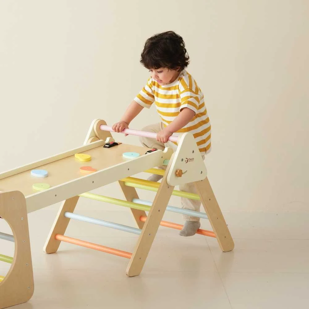 Medinis laipiojimo rinkinys Montessori 5in1 CLASSIC WORLD