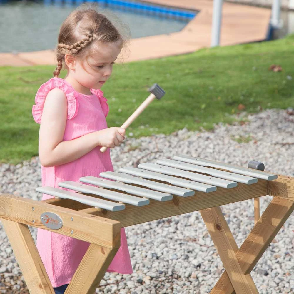 Muzikos instrumentas vaikams didelis ksilofonas metalofonas Classic World EDU