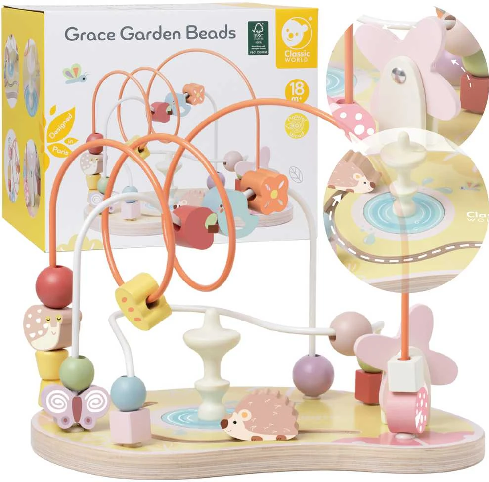 Classic World Klasikinis pasaulinis edukacinis labirintas vidinis „Grace Garden“ karoliukai 18m+ FSC